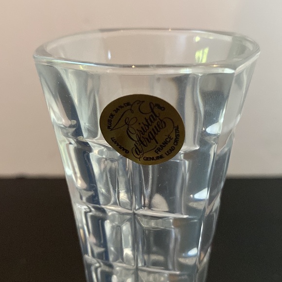 Cristal d’ Arques 24% lead Crystal bud flower vase box design w/box 7 3/4” - Picture 3 of 9